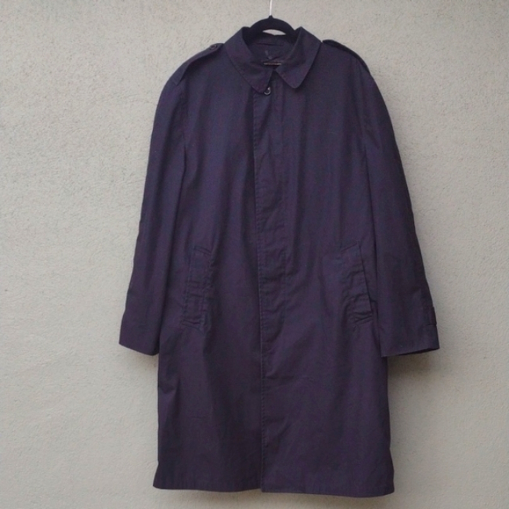 DSCP Quarterdeck Collection Military Black Trenchcoat 44L Men's Large